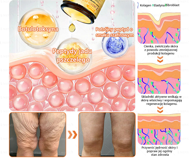 🍍Leurea® Krem Regenerujący z Jadem Pszczelim🔥 Naturalna regeneracja skóry, wygładzenie zmarszczek i promienna cera-50 ml